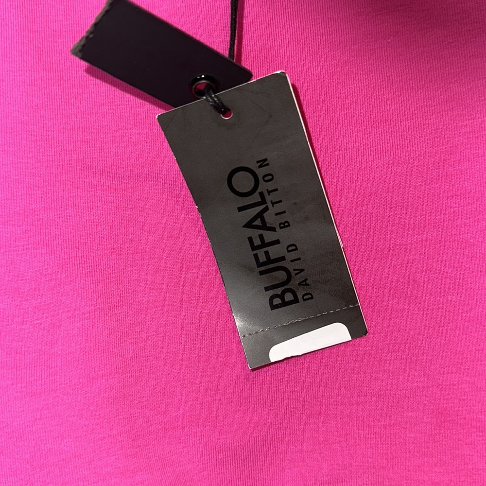 🦋🦋BUFFALO DAVID BITTON FAUX TWO PIECES PINK COTTON DRESS🦋🦋 - Picture 12 of 14